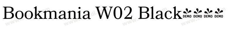 Bookmania W02 Black字体转换